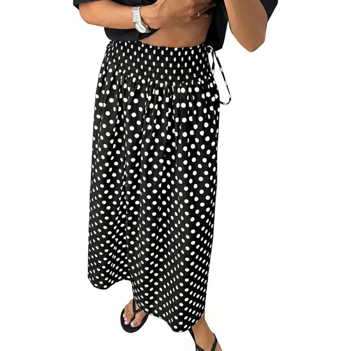 Boho Polka Dot Maxi Skirt