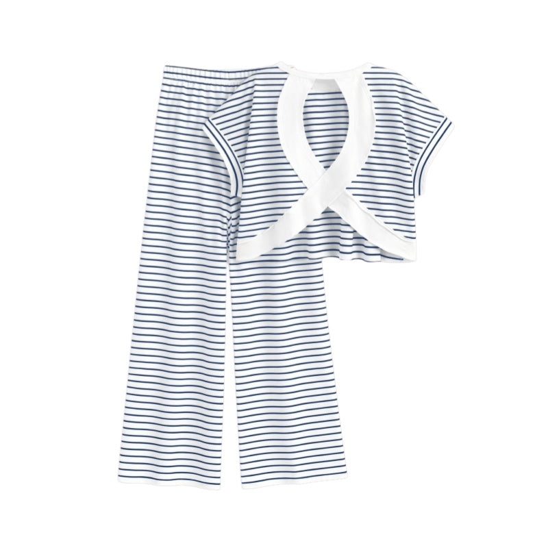 Striped Cross Back Lounge Set