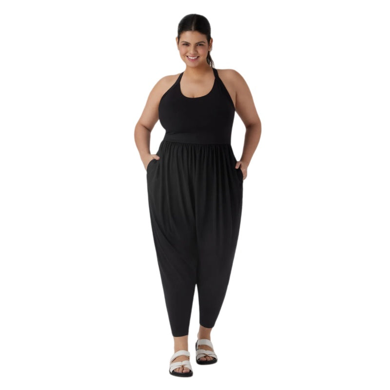 Plus Size Casual Harem Pocket Jumpsuit
