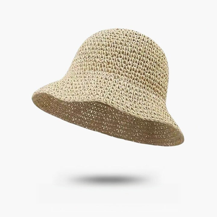 Lace Straw Bucket Hat