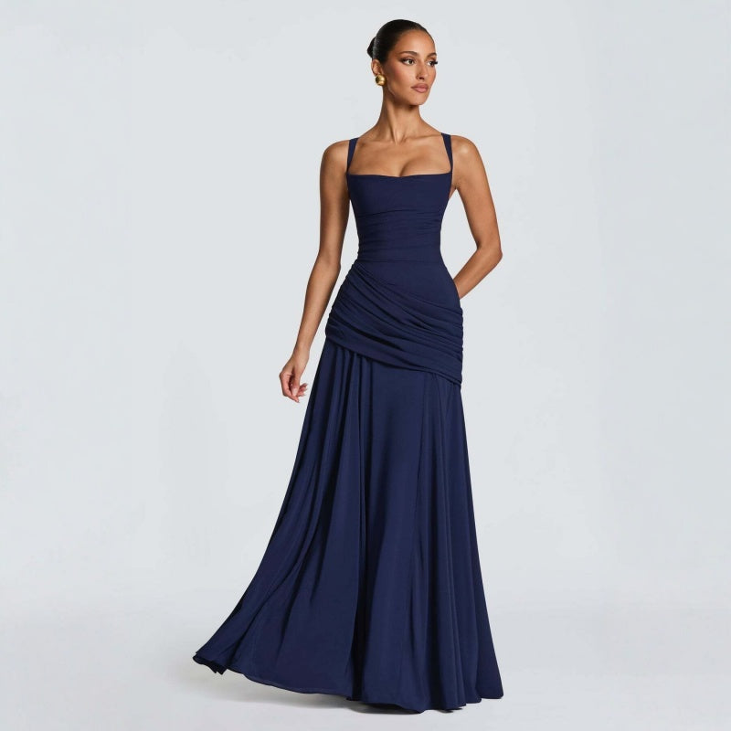 Elegant Ruched Maxi Dress