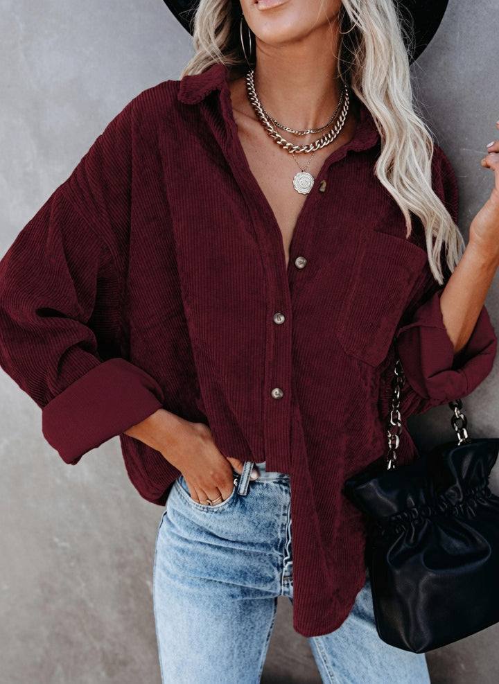 Corduroy Shirt Jacket For Women