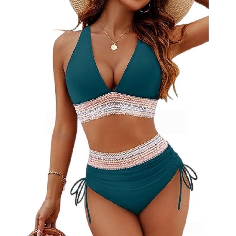Halter High Waist Tummy Control Bikini