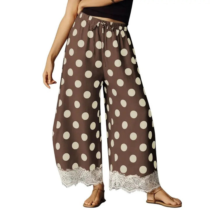 Polka Dot Lace Wide Leg Pants