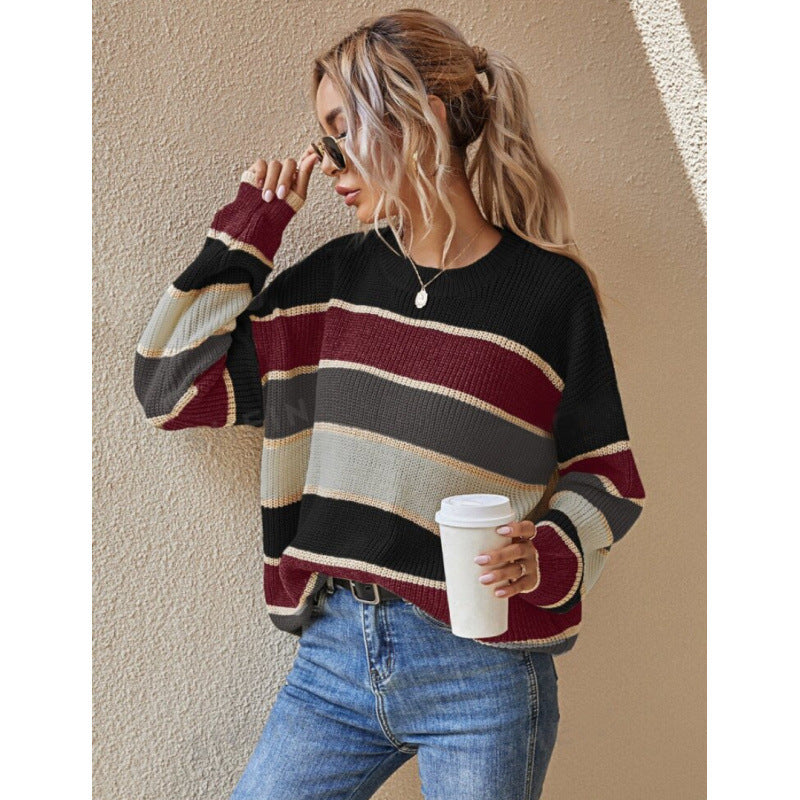 Vintage Striped Oversized Sweater