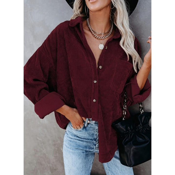 Corduroy Shirt Jacket For Women