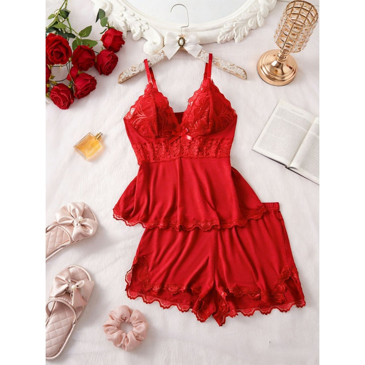 Elegant Lace Cami Pajama Set