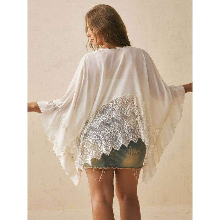 Boho Lace Batwing Beach Cover Up