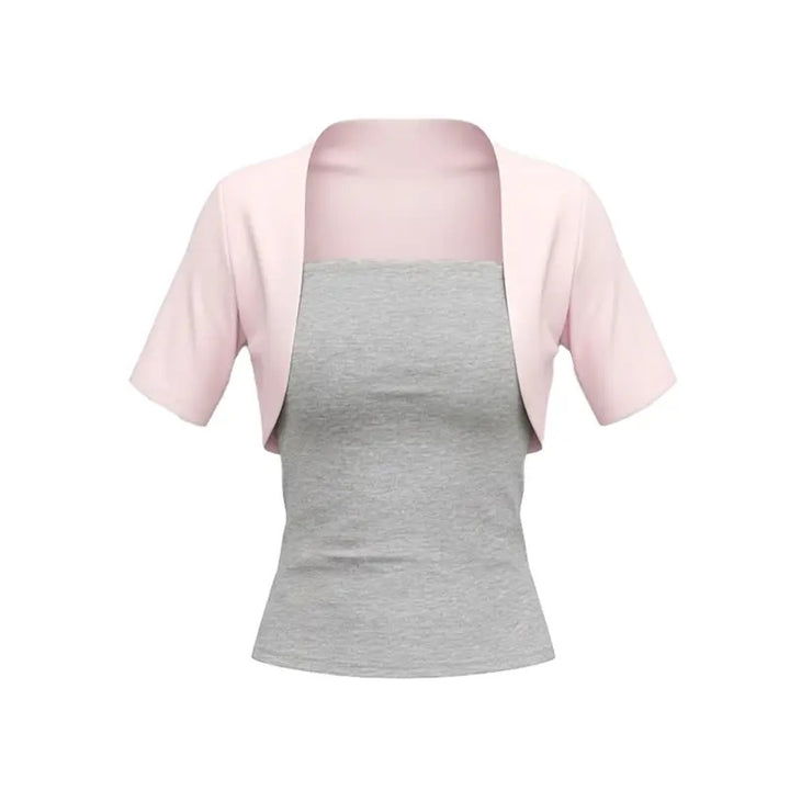 Contrast Layered Square Neck Tee
