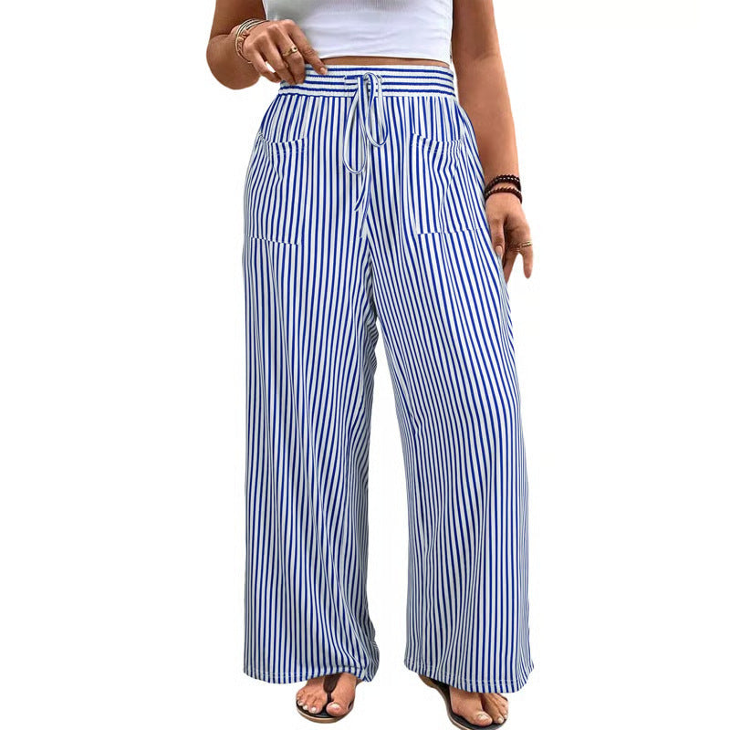 Striped Wide Leg Palazzo Pants