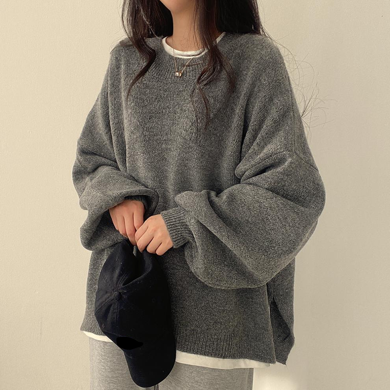 Crew Neck Loose Knit Sweater