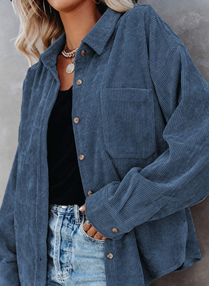 Corduroy Shirt Jacket For Women