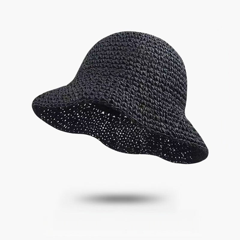 Lace Straw Bucket Hat
