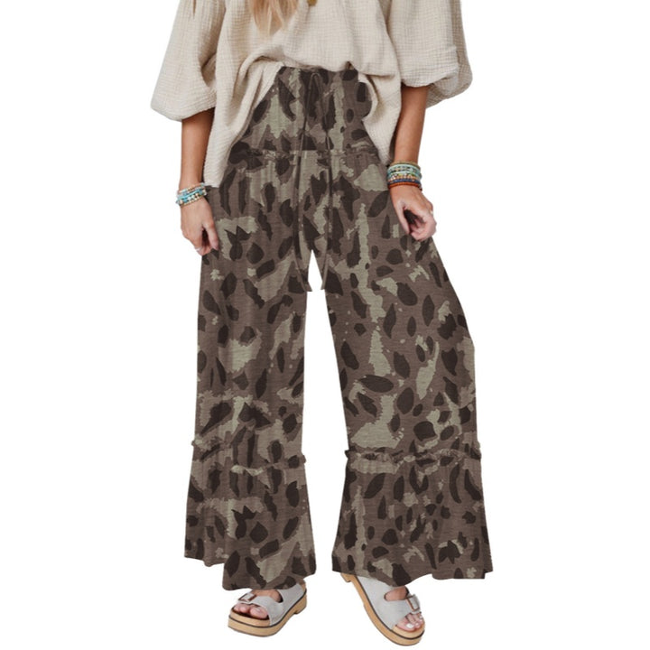 Camouflage Wide Leg Cargo Pants