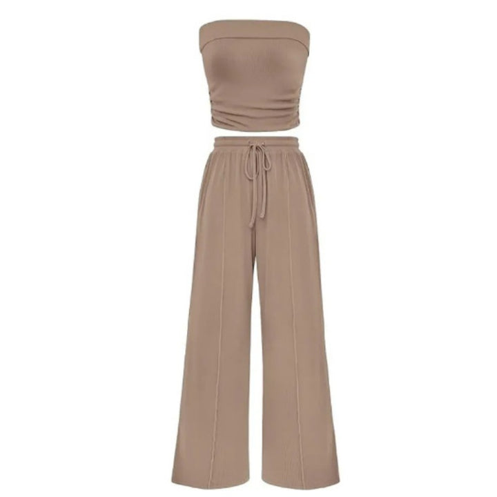 Ribbed Strapless Lounge Set