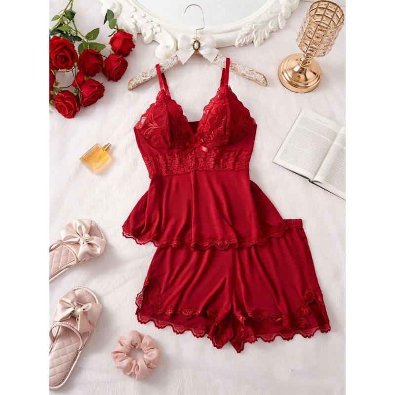 Elegant Lace Cami Pajama Set