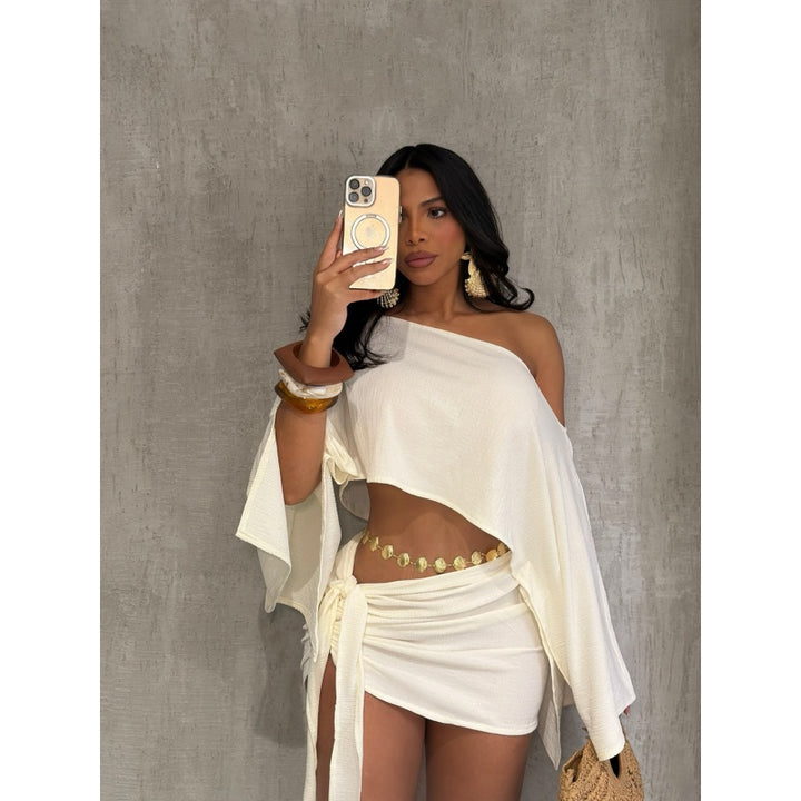 One Shoulder Resort Skirt Set