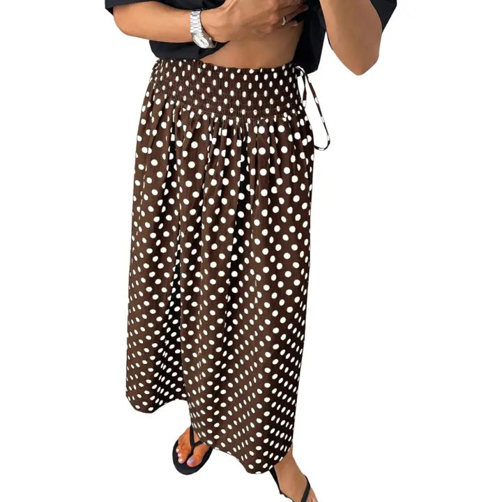 Boho Polka Dot Maxi Skirt