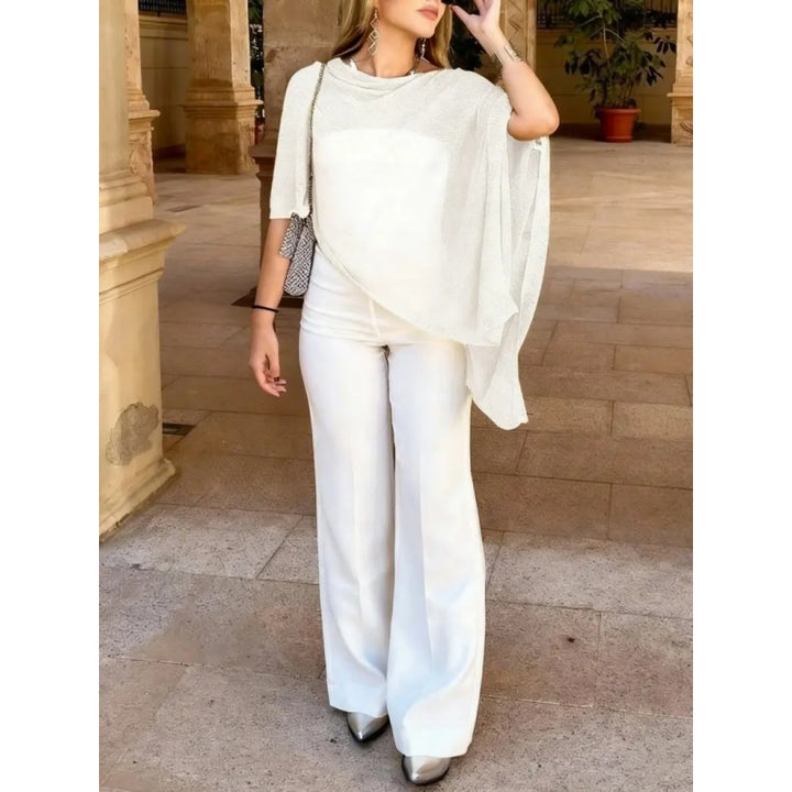 Open Knit Shawl Cover Up Top