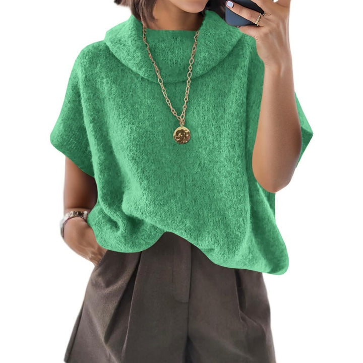 Oversized Turtleneck Knit Sweater