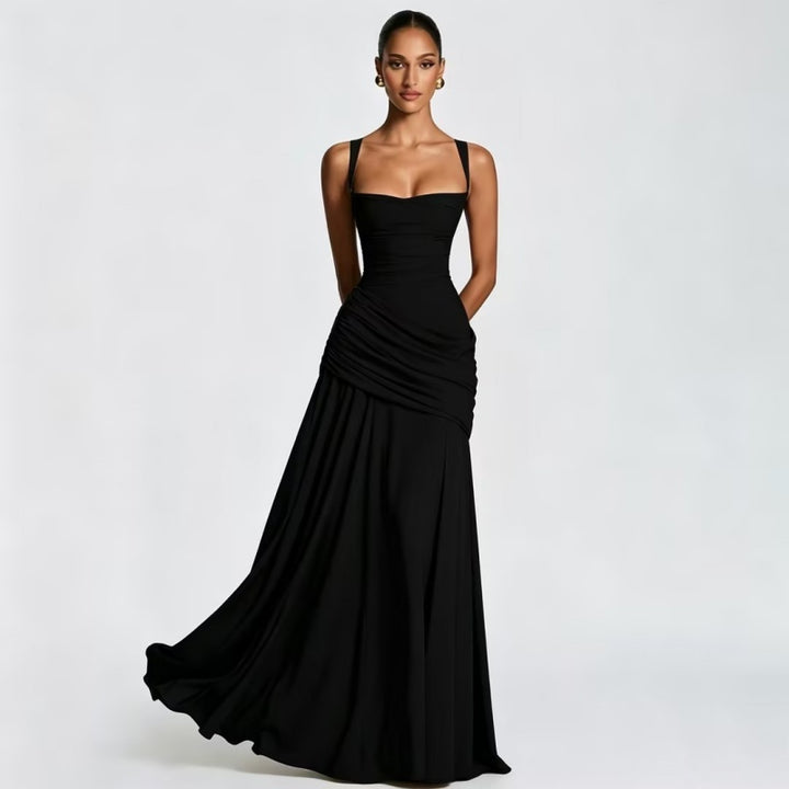 Elegant Ruched Maxi Dress