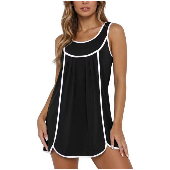 Sleeveless Contrast Cover Up Dress