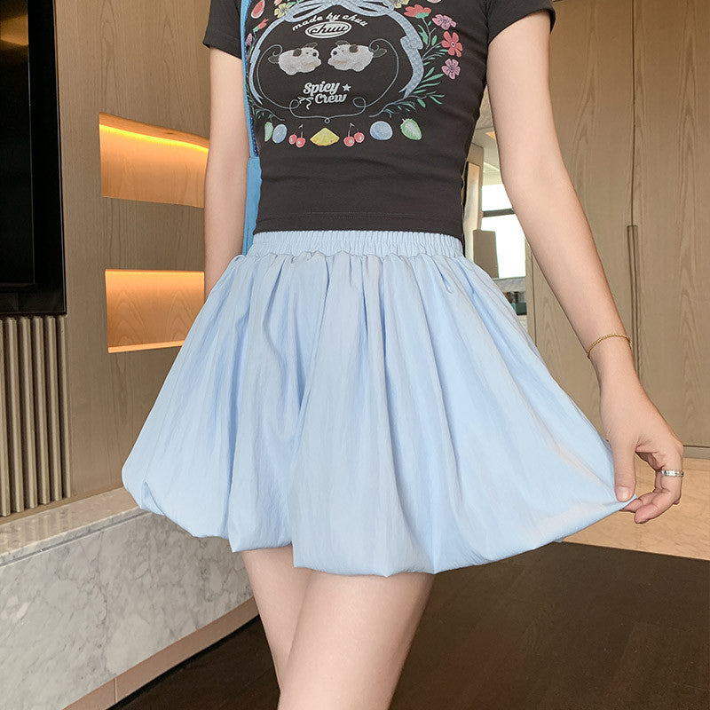 Bubble Mini Skirt with Shorts