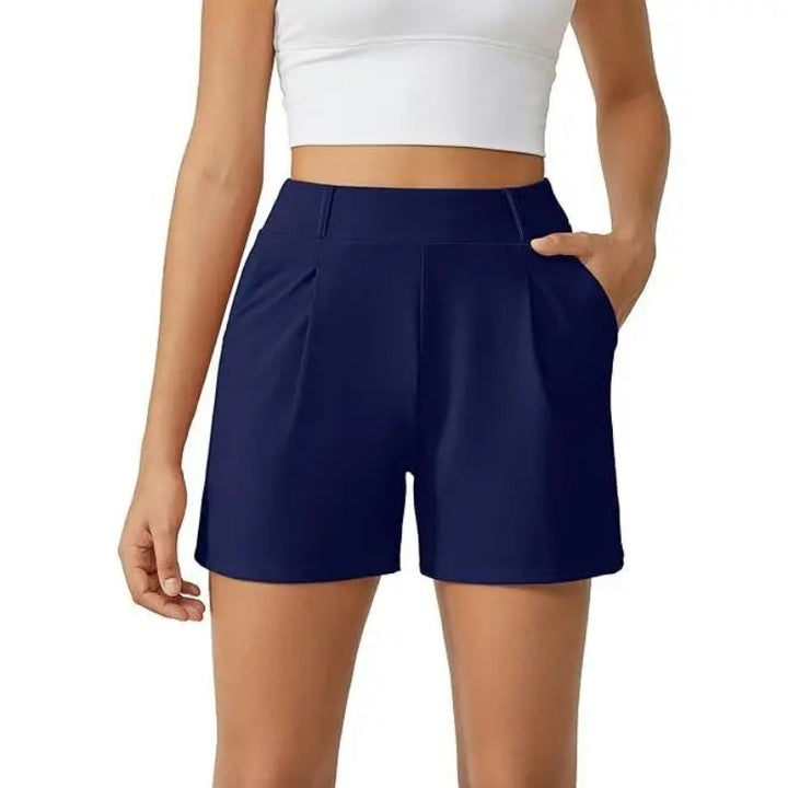 High Waist Pocket Summer Shorts