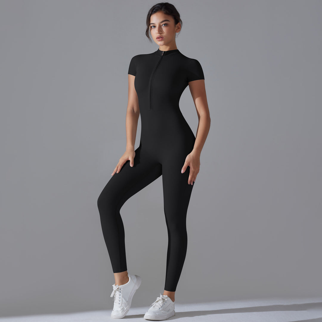 Zip Front Quick Dry Yoga Bodysuit