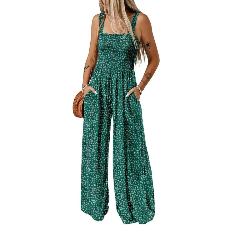 Floral Pocket Wide Leg Jumpsuit