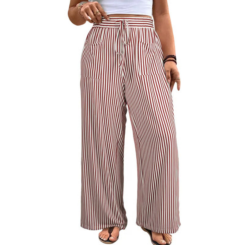 Striped Wide Leg Palazzo Pants