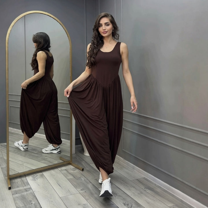 Wide Leg Sleeveless Jumpsuit
