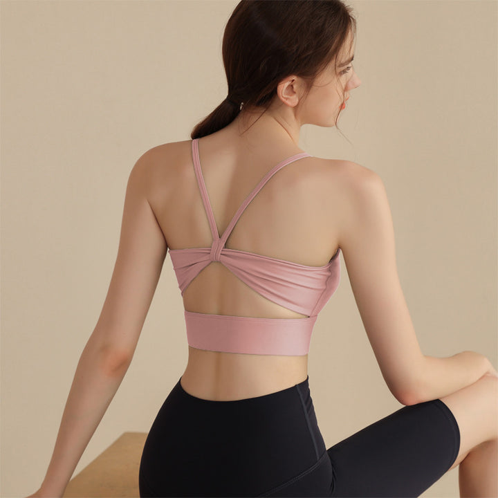 Cross Back Pilates Sports Bra