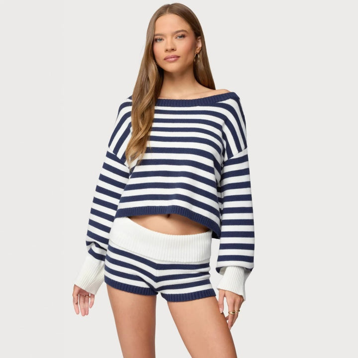 Striped Knit Lounge Set