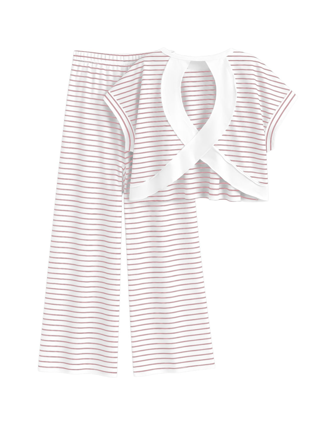 Striped Cross Back Lounge Set