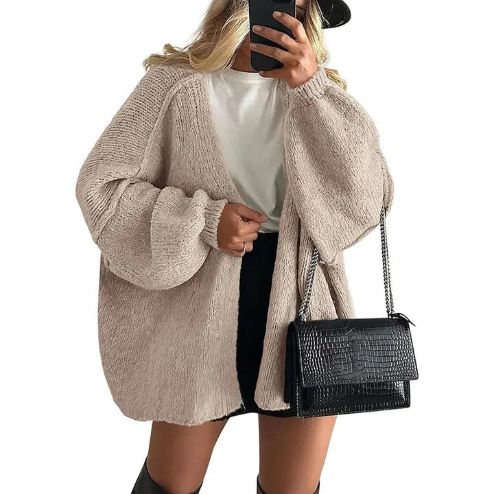 Oversized Knit Cardigan Sweater