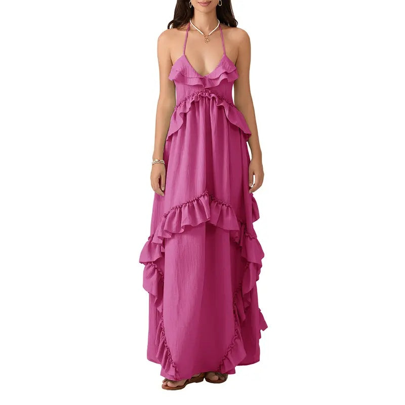 Boho Backless Maxi Dress