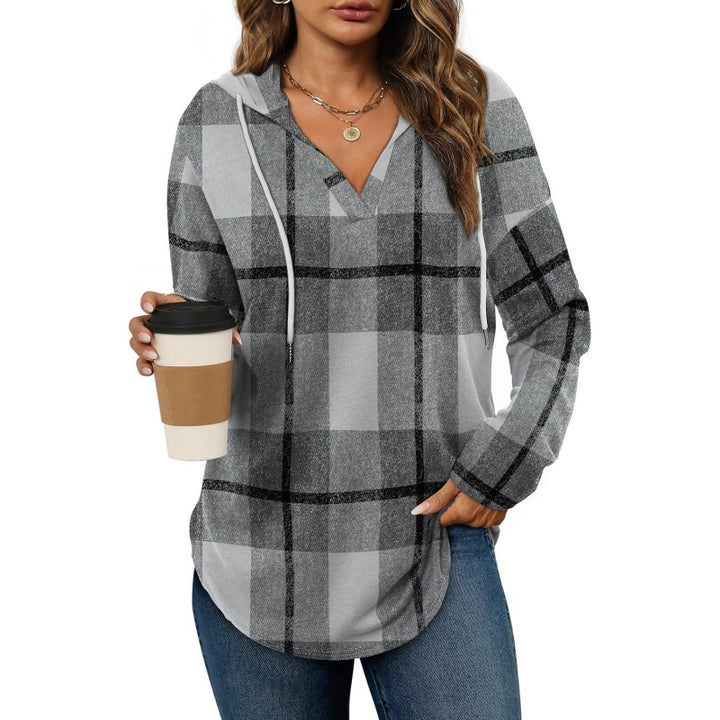 Plaid Oversized Hoodie Shirt