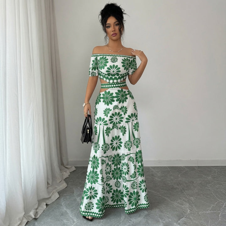 Daisy Off Shoulder Cutout Maxi Dress