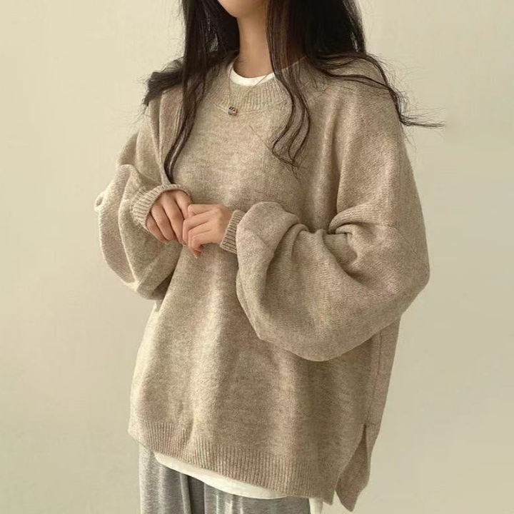Crew Neck Loose Knit Sweater