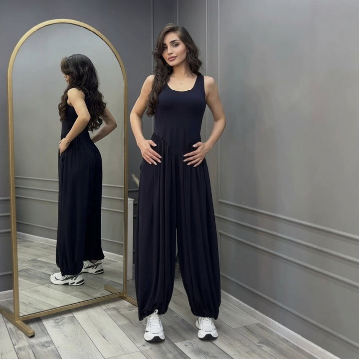 Wide Leg Sleeveless Jumpsuit