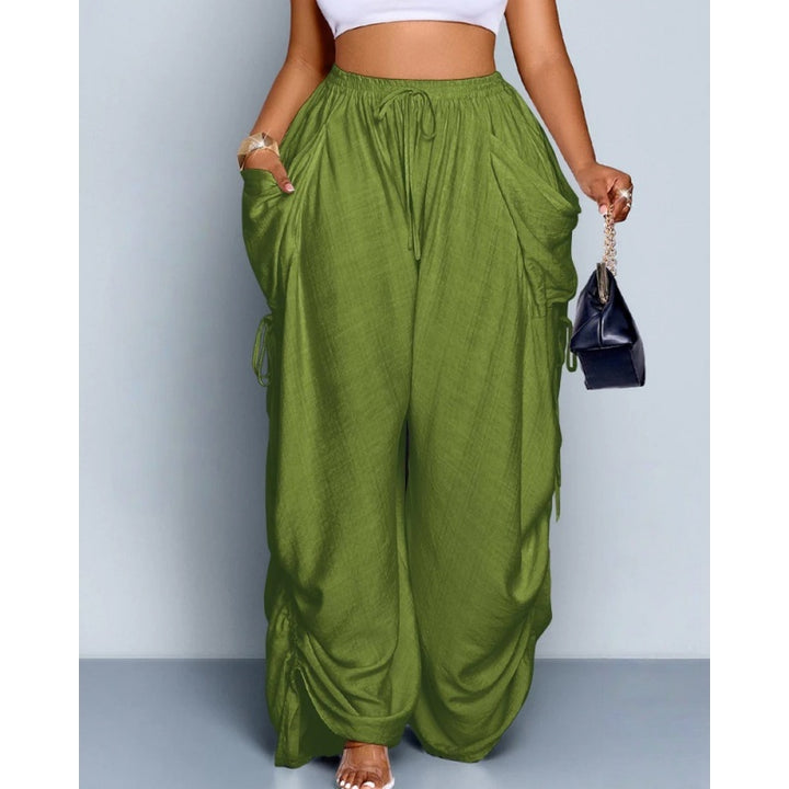 High Waist Drawstring Harem Pants