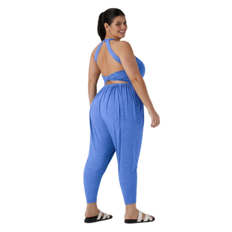 Plus Size Casual Harem Pocket Jumpsuit