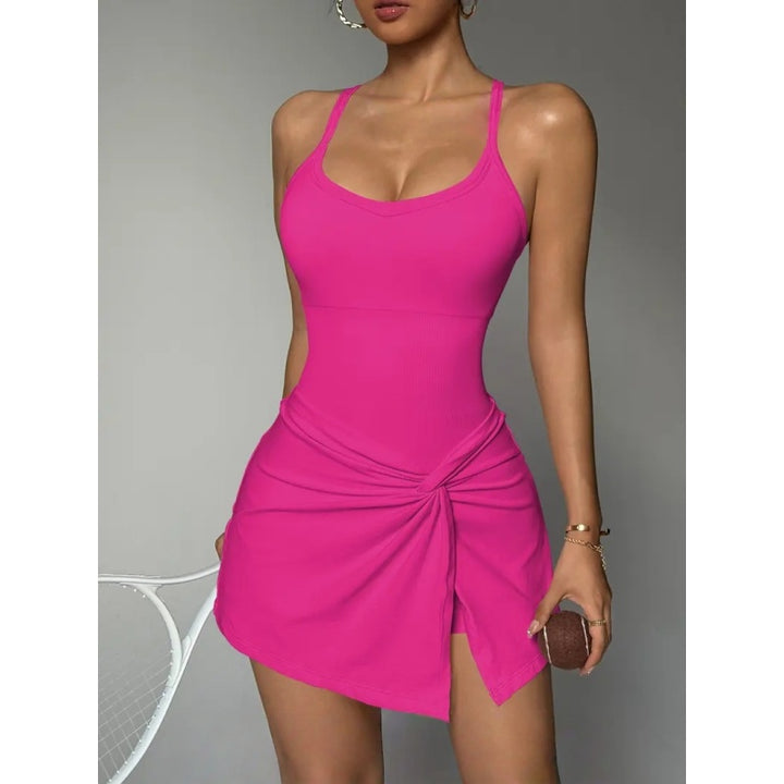 Twist Skirt Tennis Romper Dress