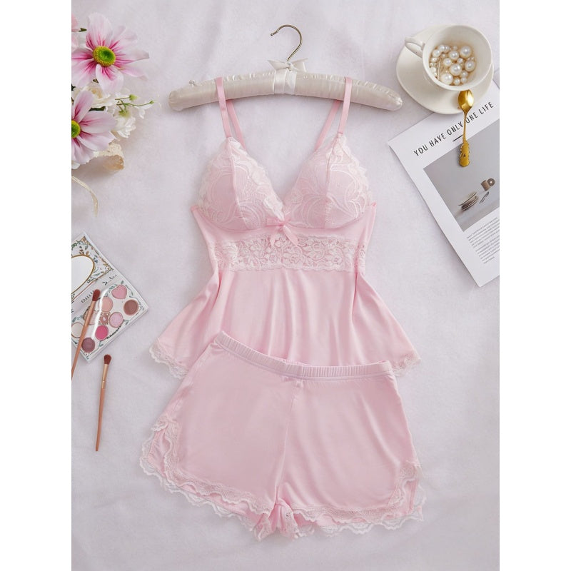 Elegant Lace Cami Pajama Set
