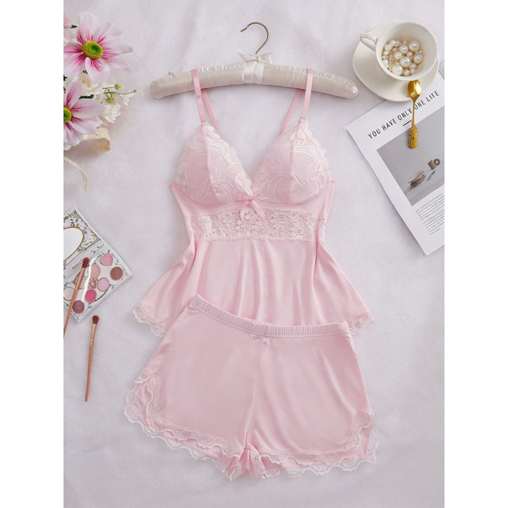 Elegant Lace Cami Pajama Set