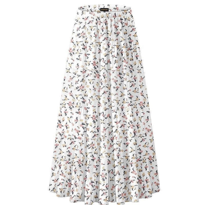 Boho Patchwork Chiffon Maxi Skirt