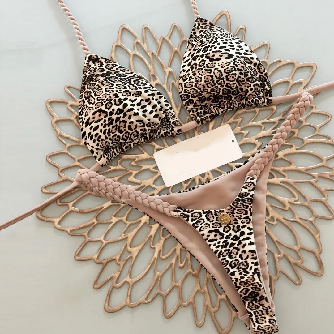 Braided Push Up Brazilian Bikini Set