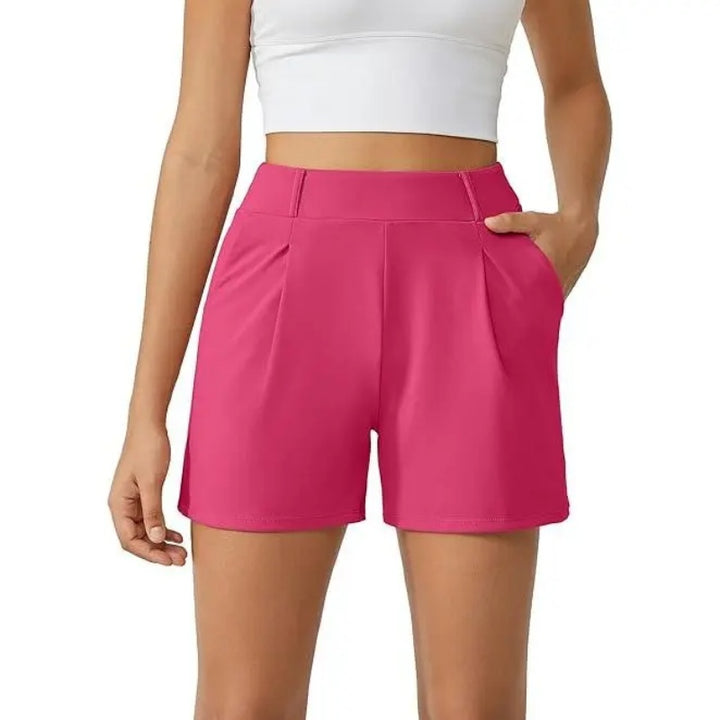High Waist Pocket Summer Shorts
