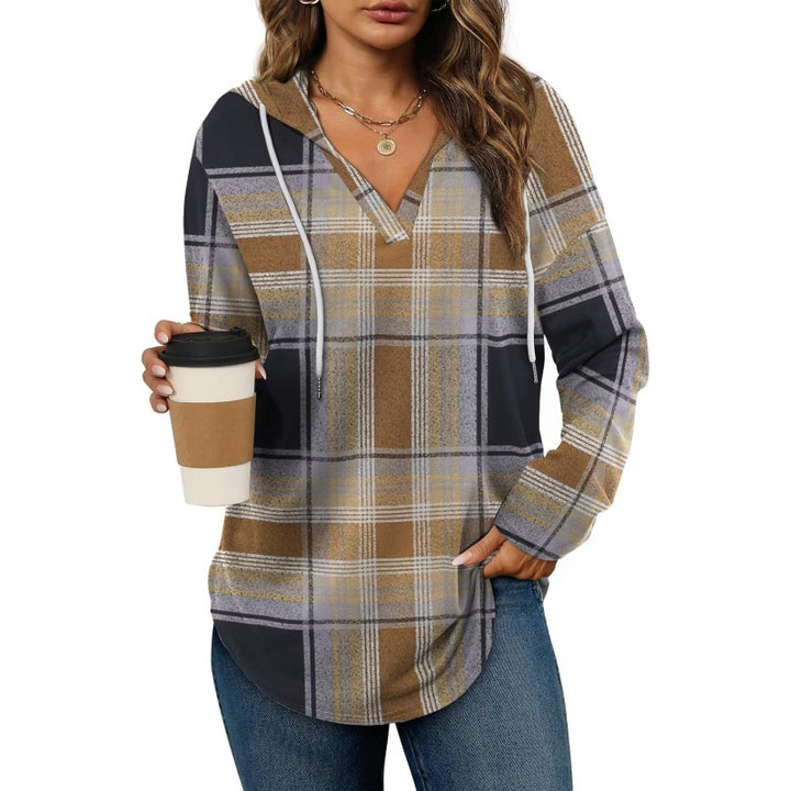 Plaid Oversized Hoodie Shirt